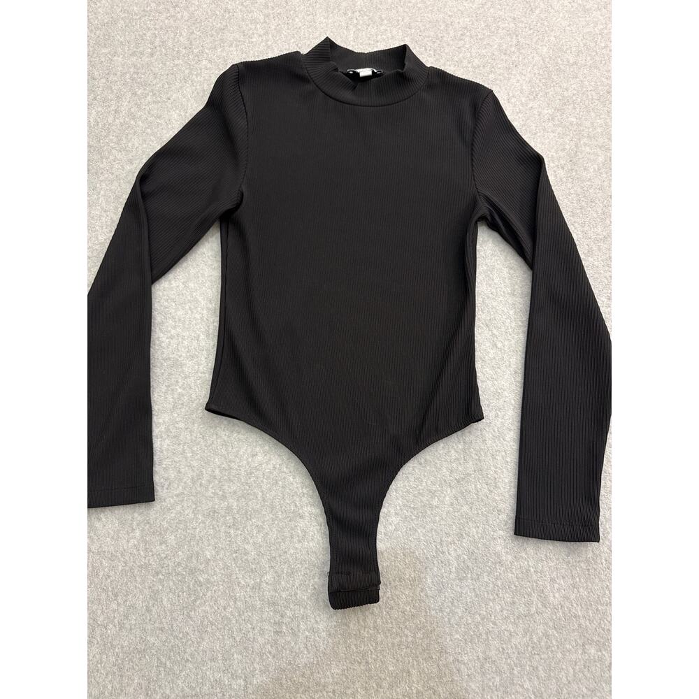 Topshop Black Ribbed Turtleneck Blouse - Picture 3 of 9